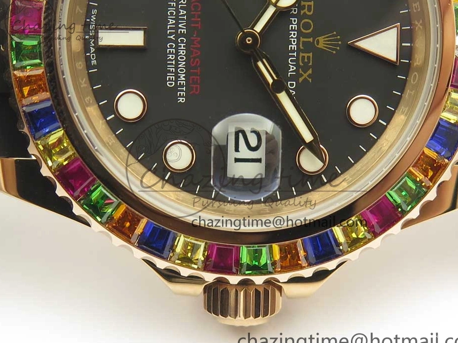 Noob Extra Edition (Free Black Strap) Yacht-Master Rubber 904L On Strap 116695SATS 40 Best 1:1 Case 1231